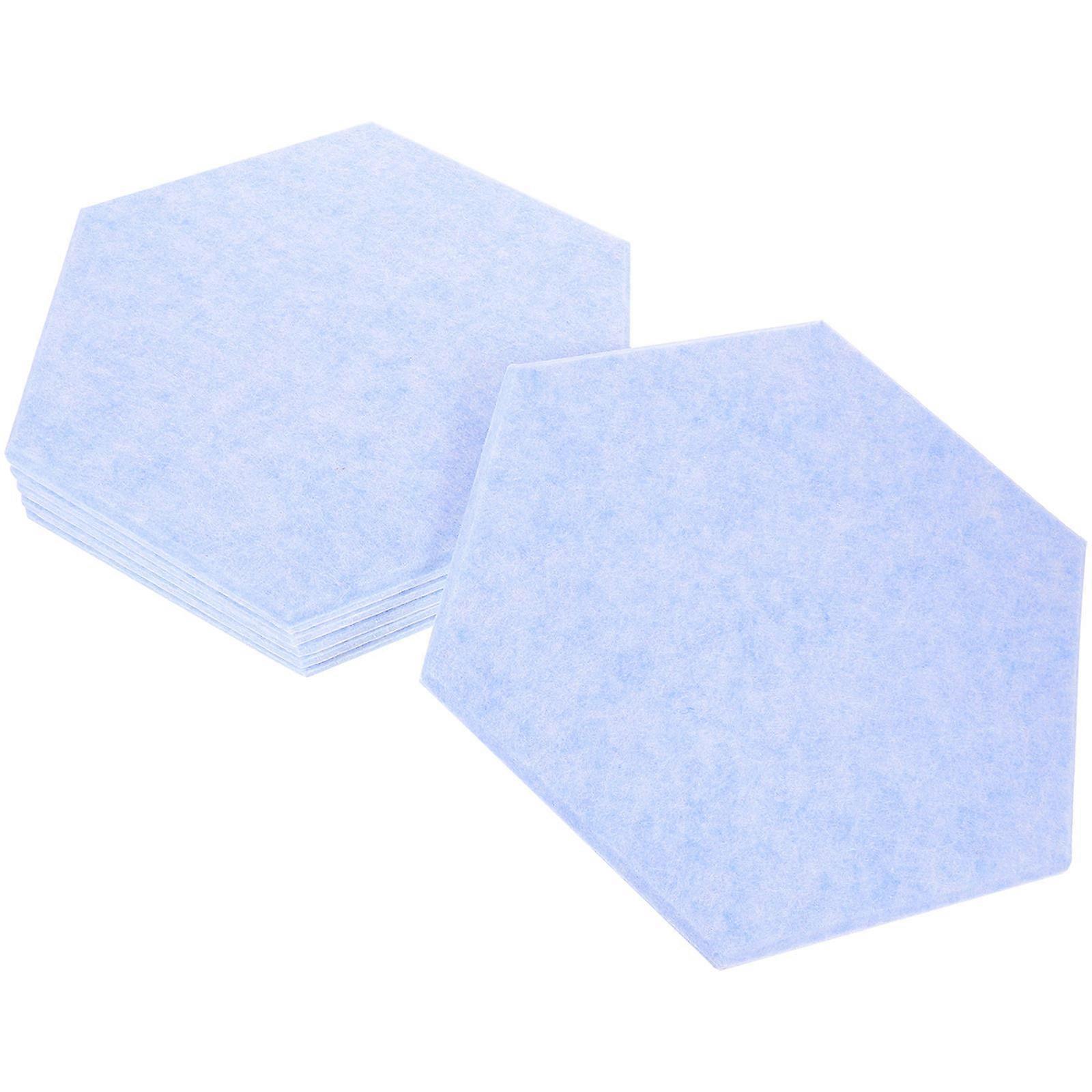 Hexagon Self Adhesive Tiles Bulletin Board for Classroom Sky Blue 30x30x0.5cm Photo Display 6Pcs