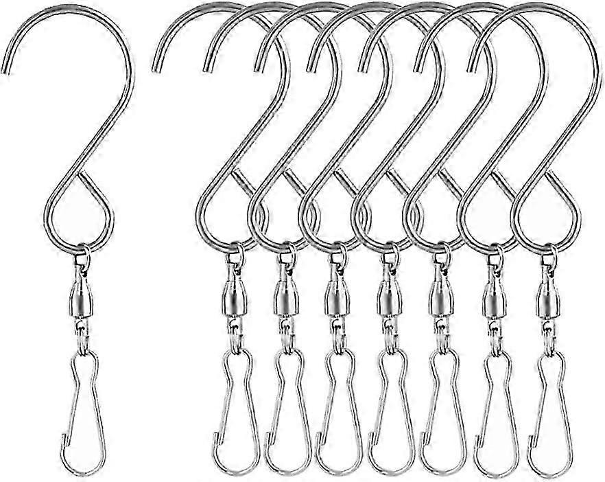Swivel Hook Clip - Windproof S Hook Clip for Hanging Wind Chimes Flower Baskets