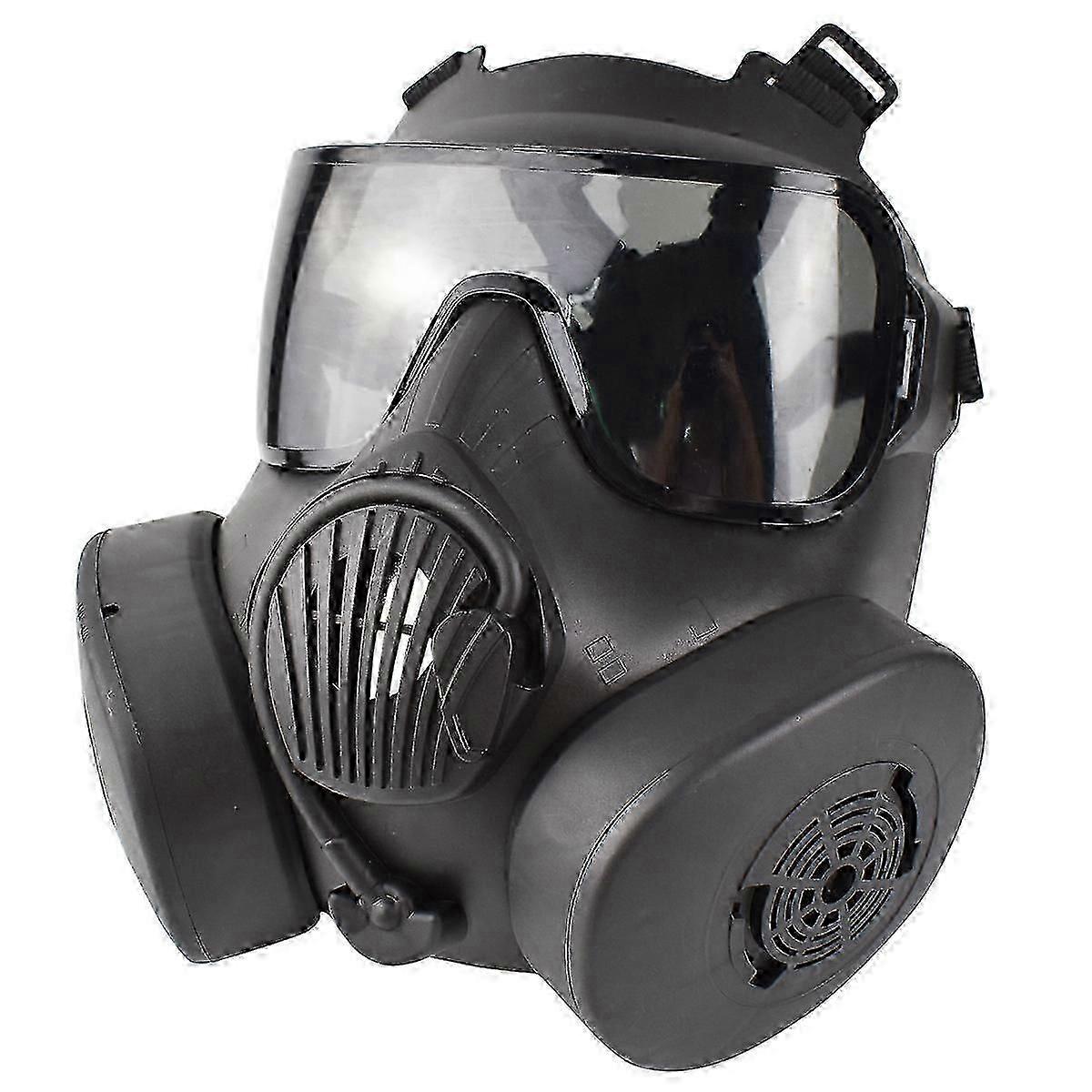Full Face Tactical Protective Mask for Airsoft Shooting Hunting Riding CS Game Cosplay With Exhaust Fan Filters