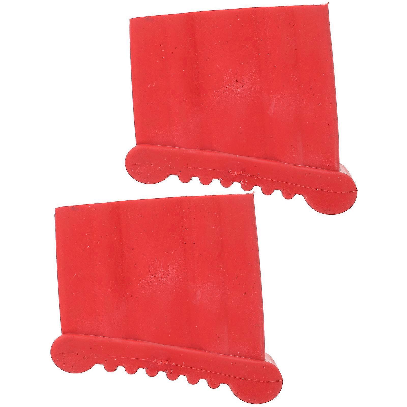 Ladder Leg Leveler Non Slip Rubber Pads 2Pcs Red For Diy Projects And Maintenance