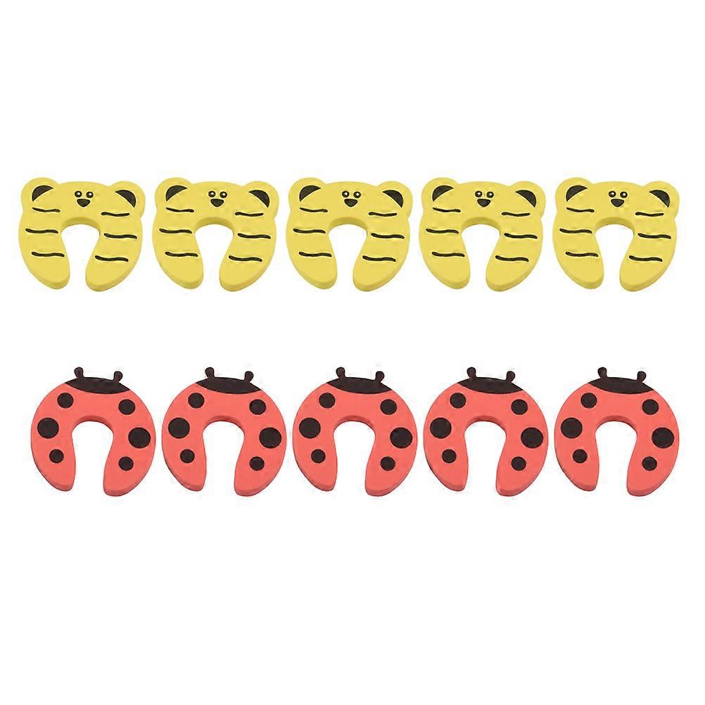 Door Draft Stopper Cartoon Resistant Non Scratching Safe Finger Protector Home Use 10Pack