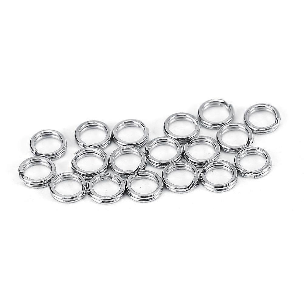 50pcs Angeln Edelstahl Snap Split Ring Köder Tackle Connector (7 #)