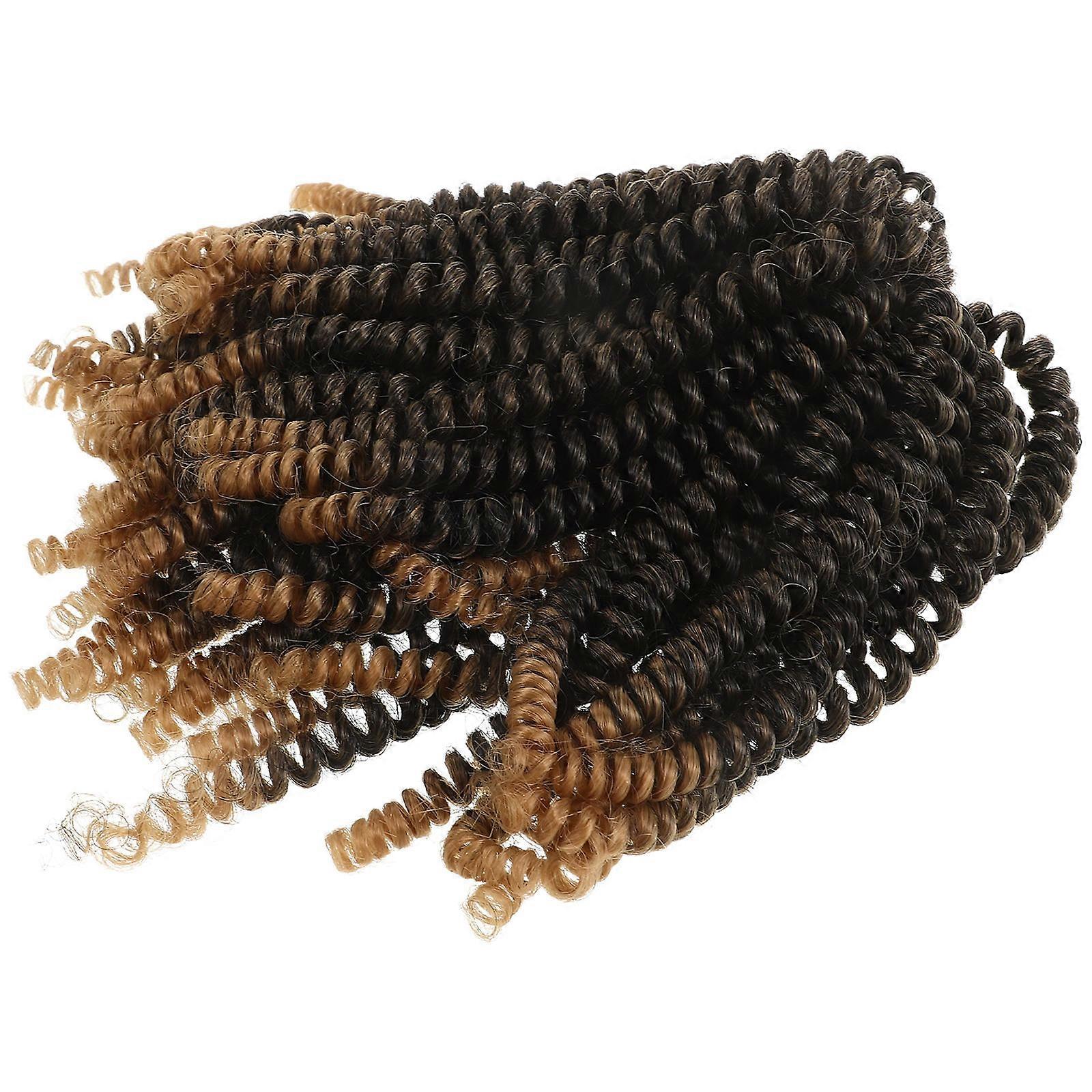 Spring Twist Braiding Hair Wig Gradient Design Natural Appearance Easy Installation 1Set For Black Women And Girls Multi Color