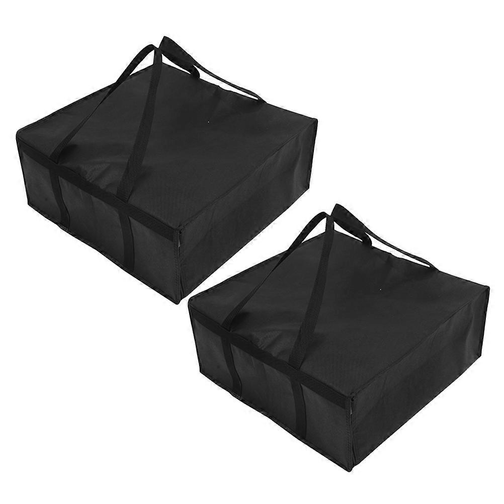 Insulated Food Container Non-Woven Fabric Aluminum Foil Leak-Resistant Seal Rectangular 2Pcs
