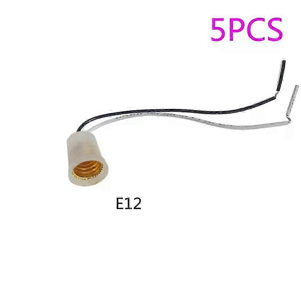 5PCS E12 lamp holder E12 lamp base with wire