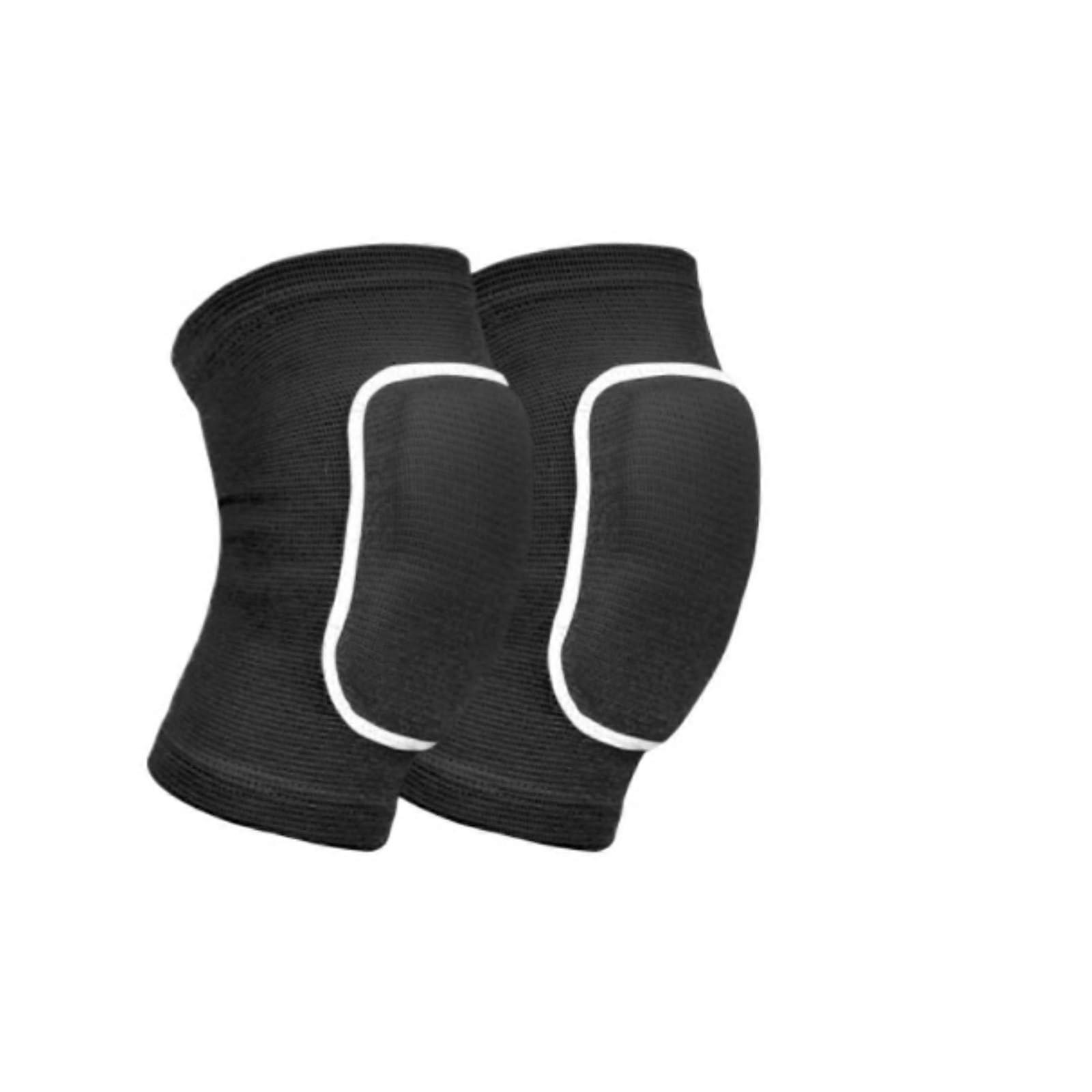 Genouillères, Sport, Genouillères élastiques pour hommes et femmes, adaptées à la danse et au volley-ball, genouillères, genouillères (noir, M) M noir