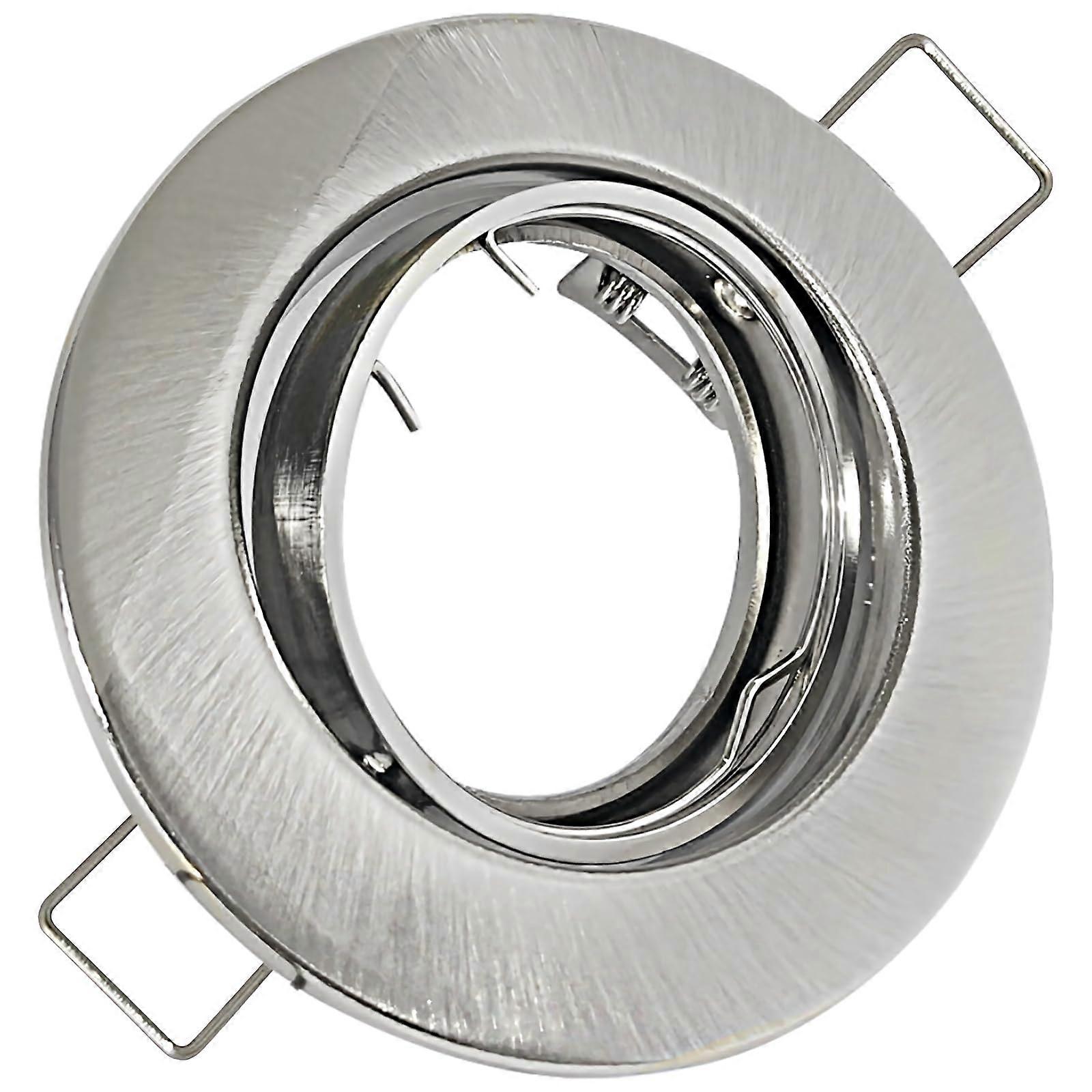 Ceiling Recessed Spotlight IP20 230 V Brushed Stainless Steel Includes GU10 Socket 7-Piece Ceiling Lights Swivel