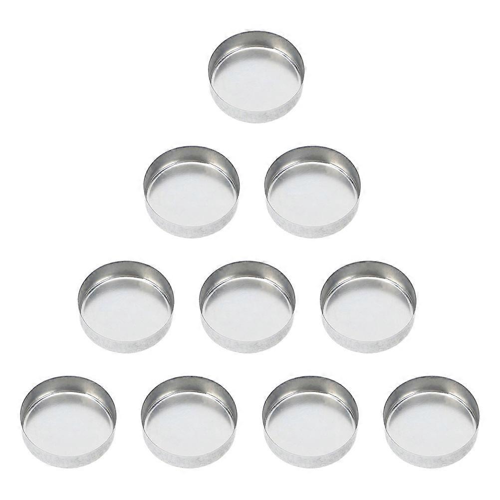 Mini Tealight Holder Simple Style Scene Layout Banquet Round 20Pcs Aluminum
