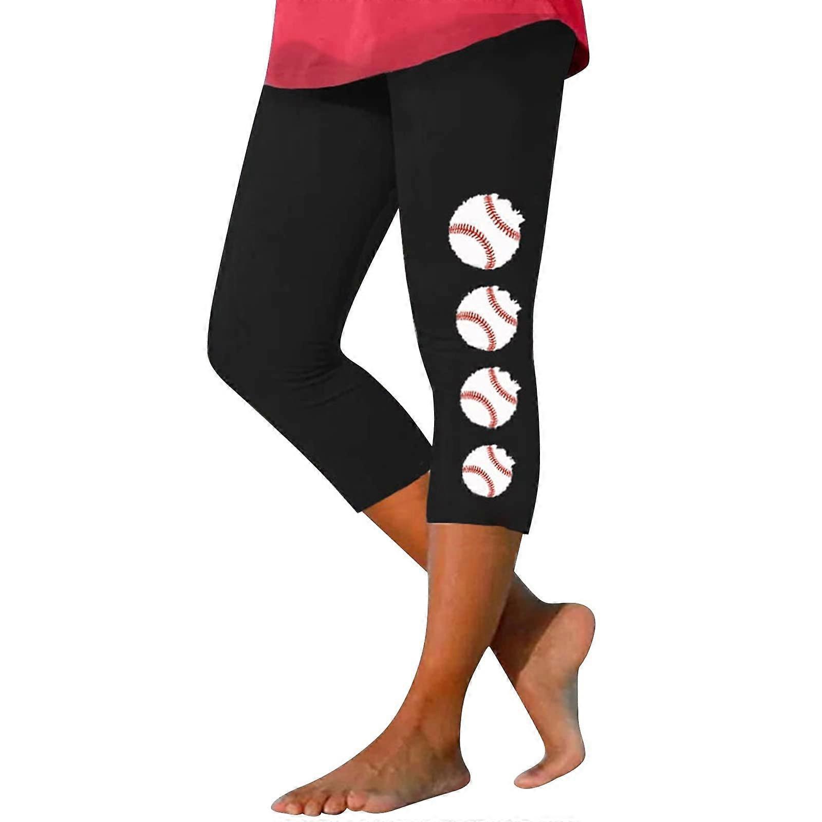 Women's All Season Printed Elastic Slim Casual Stretch Glitter Shoulders Leggings A L