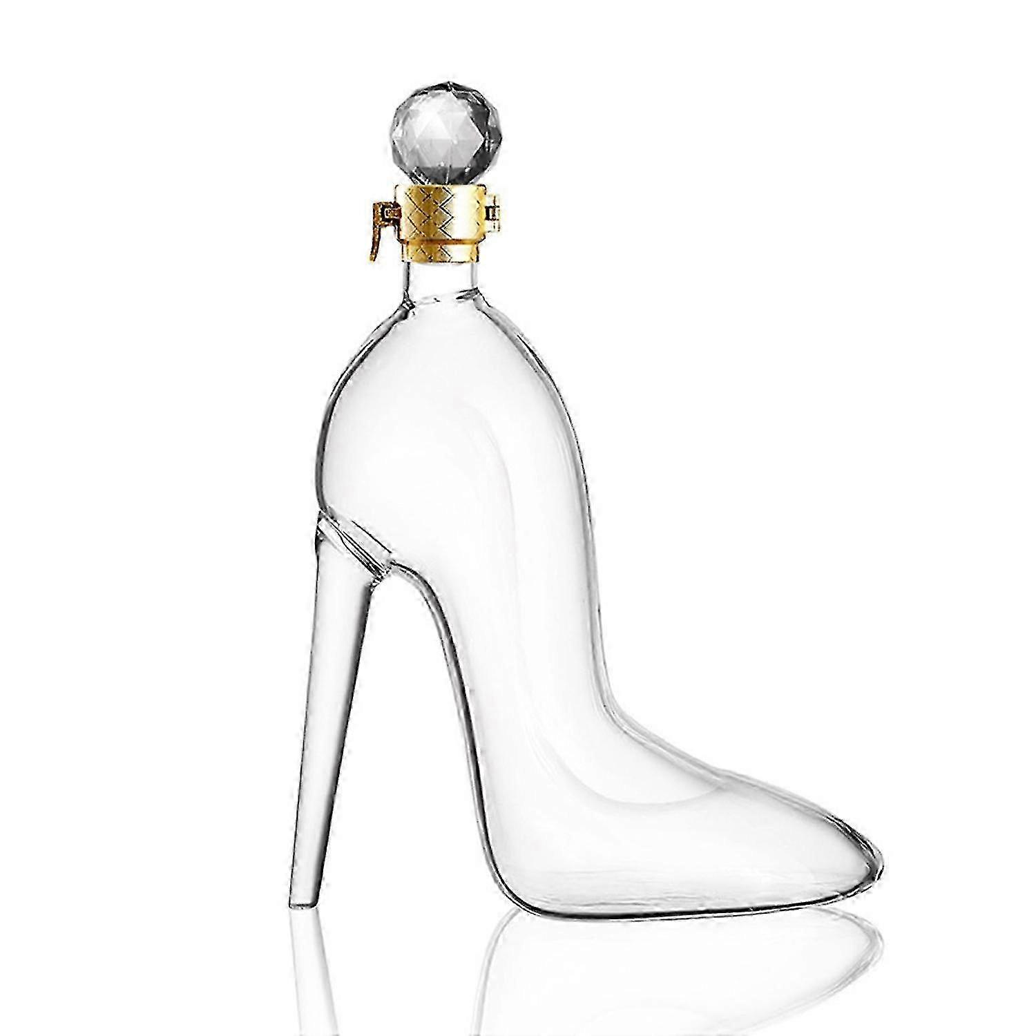 High Heeled Glass Wine Decanter - 350ml/750ml Unique Shoe Design