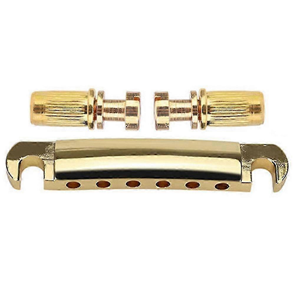 6 String Alloy Saddle Tune-o- Bridge for Electric Guitar, Guitar Accessories, Gold
