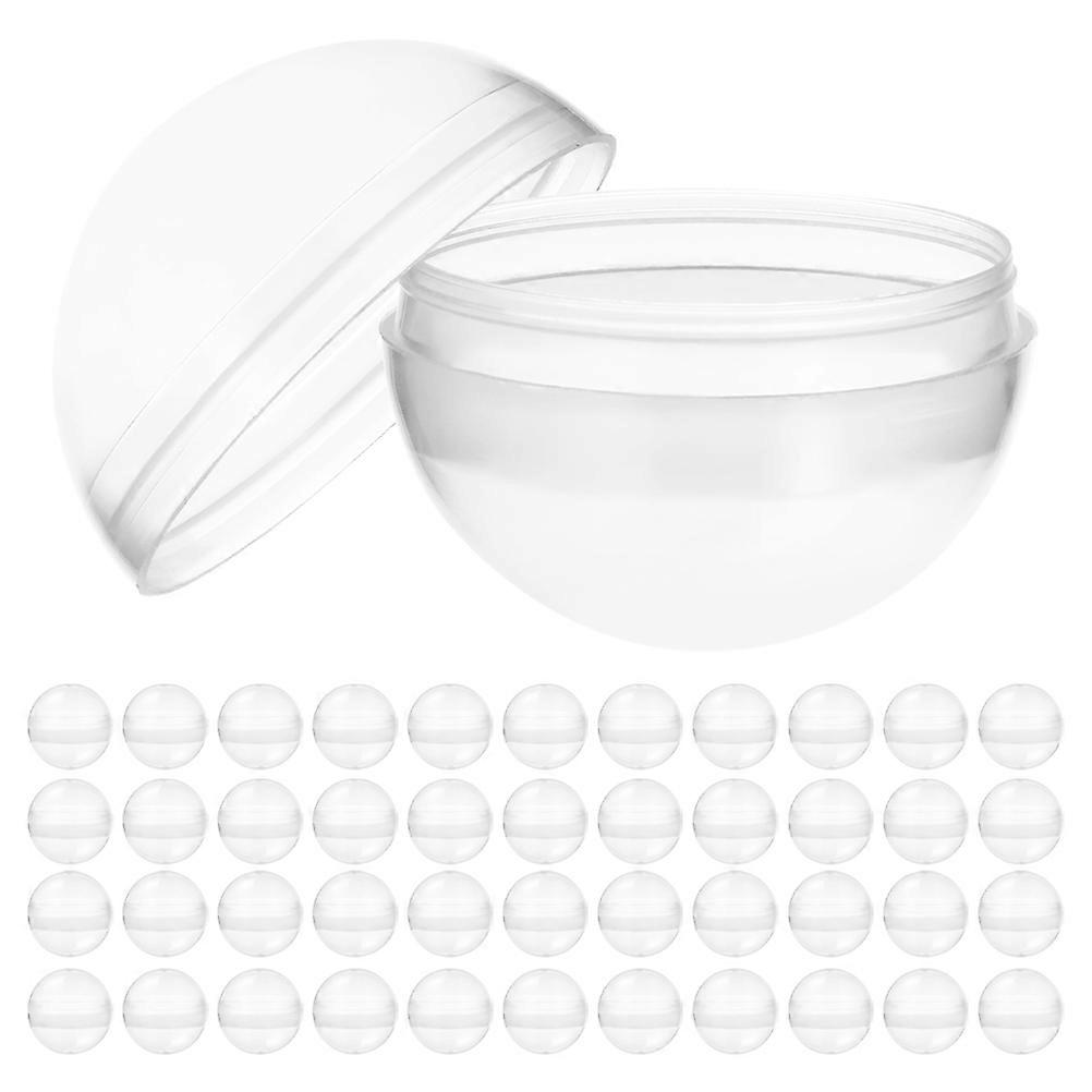 Clear Gumball Capsules 100pcs Empty Round Containers for Beads, Trinkets, Party Favors, and Collectible Displays