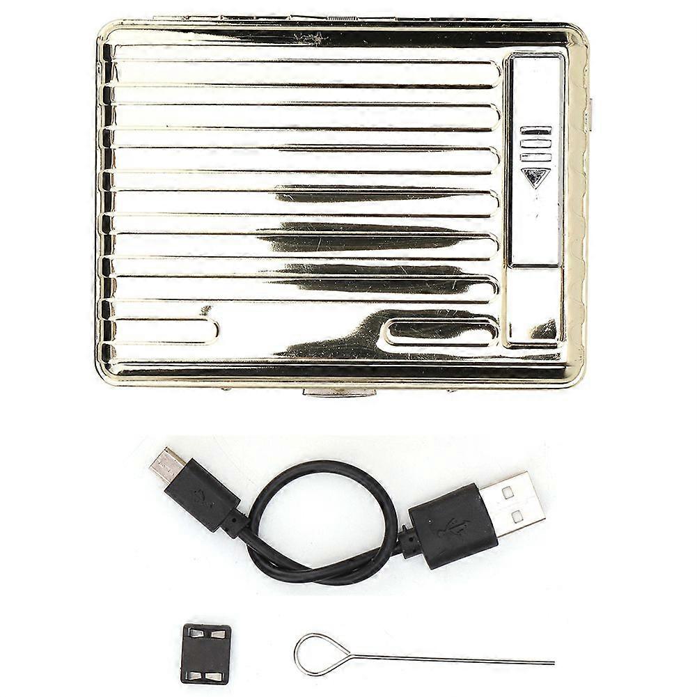 2025 Latest Model  Vintage Rechargeable USB Charging Lighter Cigarette Case