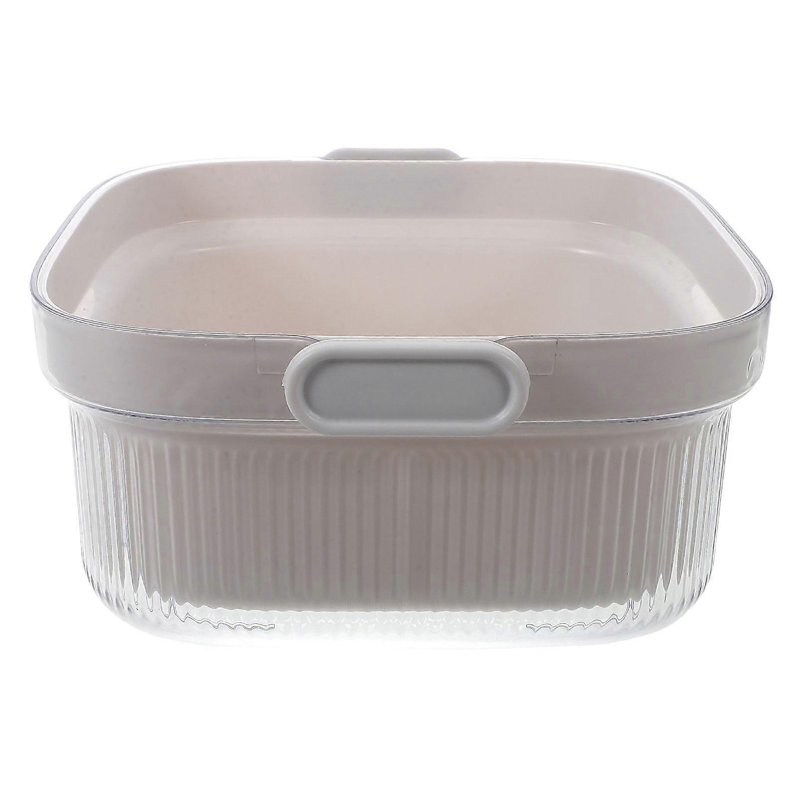 Fruit and Vegetable Washing Basket Space-Saving Kitchen Use PP Material Double Layer 1Set