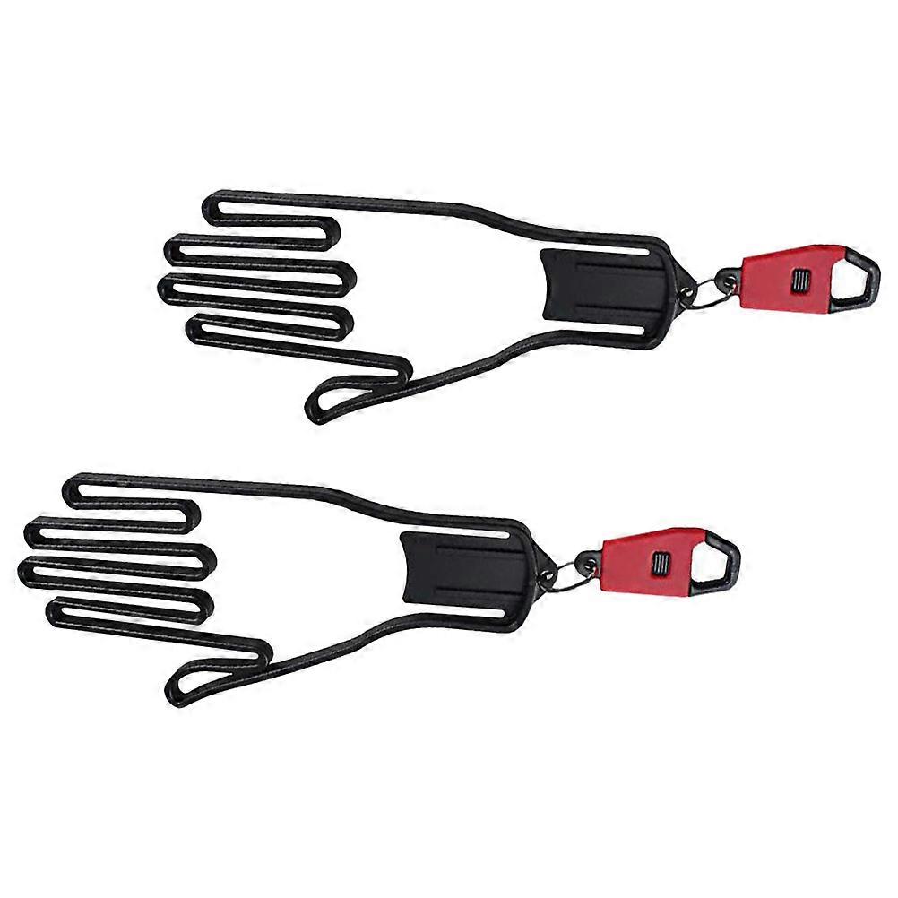 Golfs Glove Holder Portable Support Frames for Storage 2Pcs Black ABS Plastic