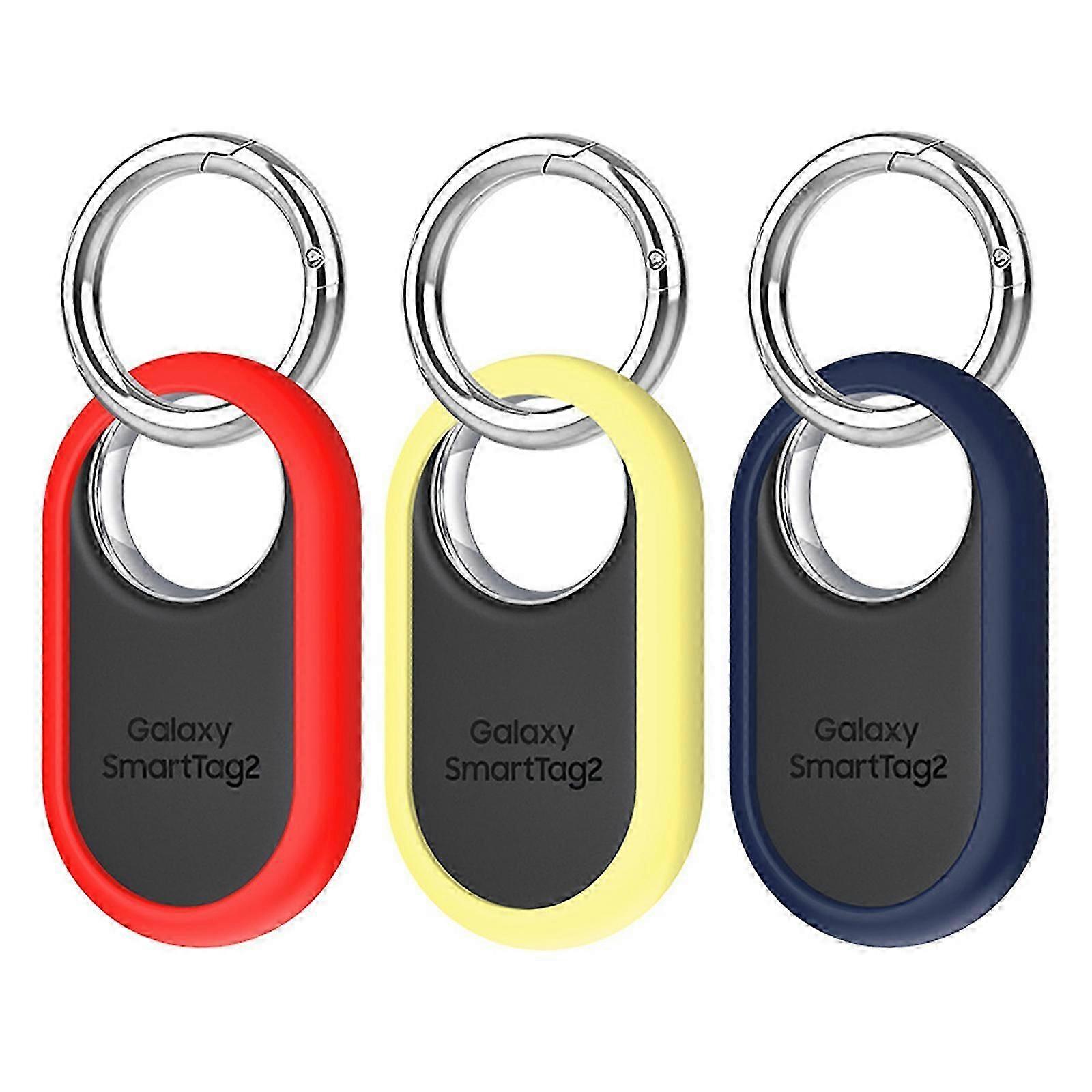 For Samsung Galaxy SmartTag2 Case, 3pcs Scratch Resistant Silicone Protective Skin Cover for Galaxy SmartTag2 Case Soft Touch