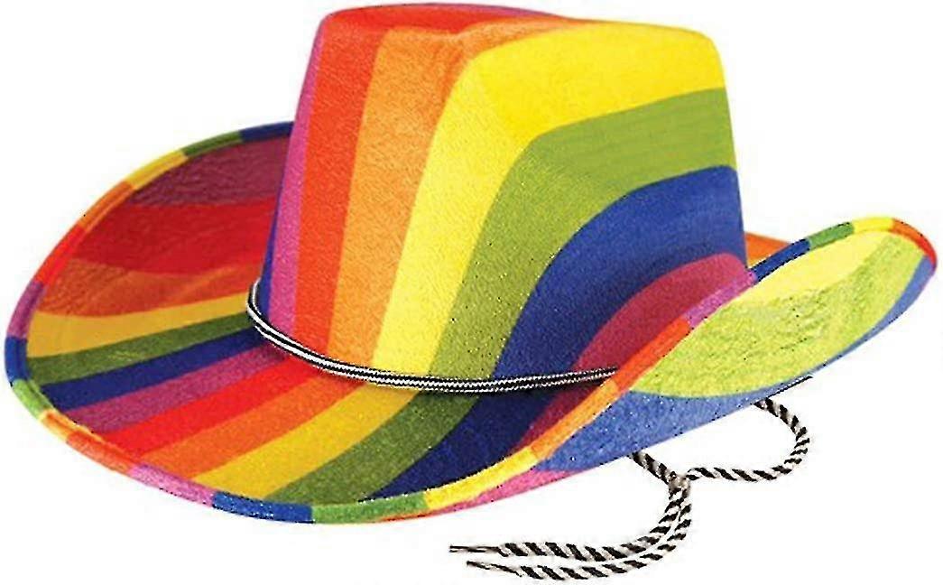 Rainbow Cowboy Hat, Multicolor (1pc)