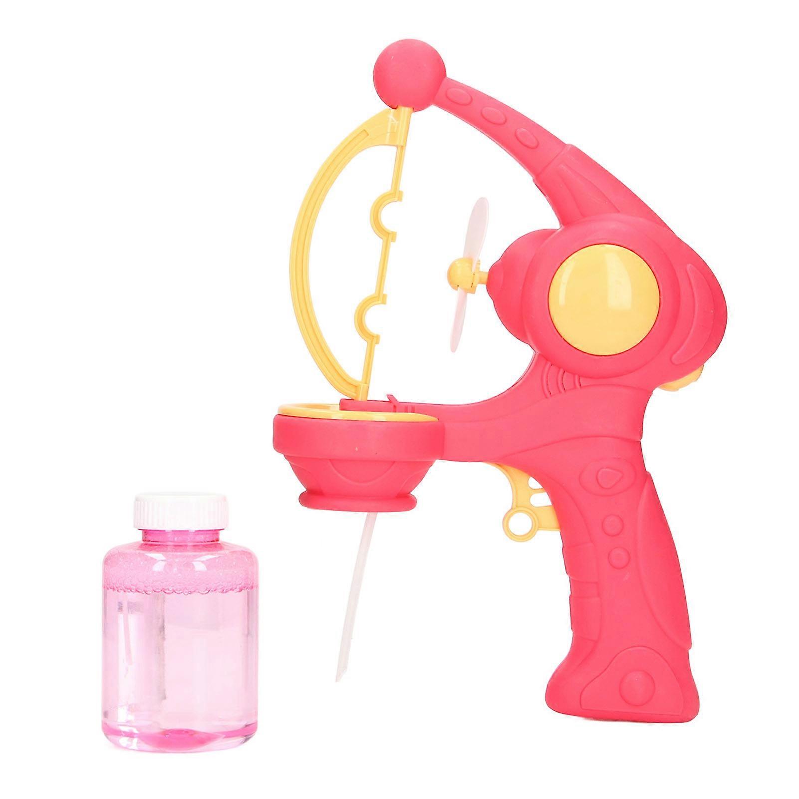 Gun Automatic Convenient Handle Battery Powered Interesting Fan Function Cartoon Bubble Machine for Toy