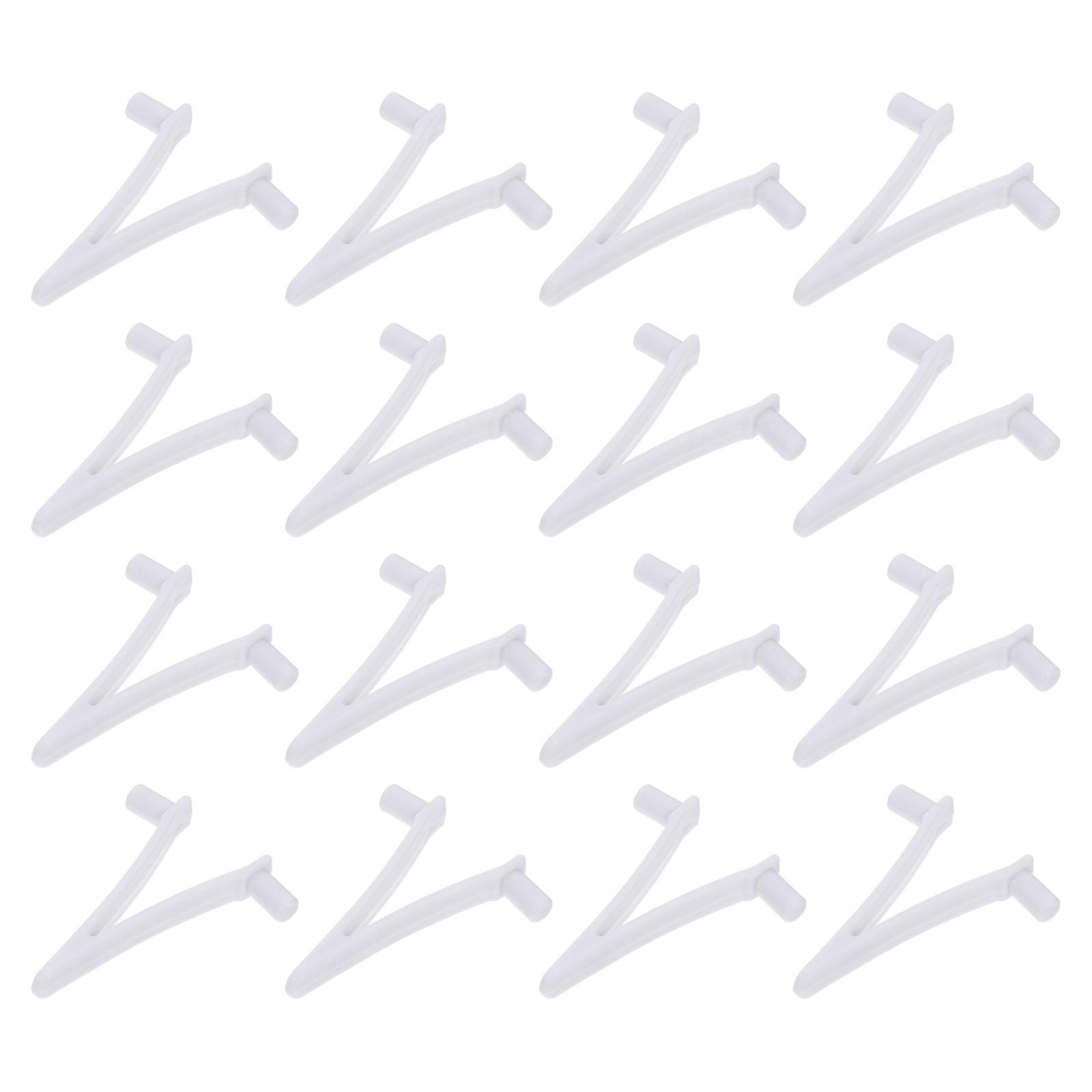 Pool Clip for Home Use Durable Plastic White Color Suitable for Most Pool Tools 24 Pcs