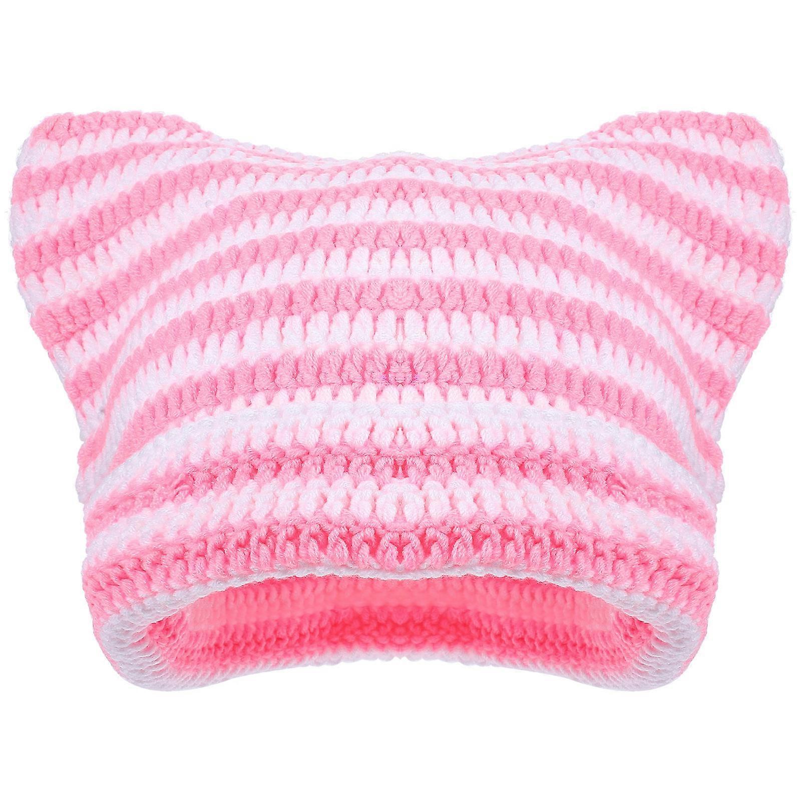 It looks like you're sharing a product title or description for a **knitted cat ear beanie hat**! Here's a more polished and complete version of that