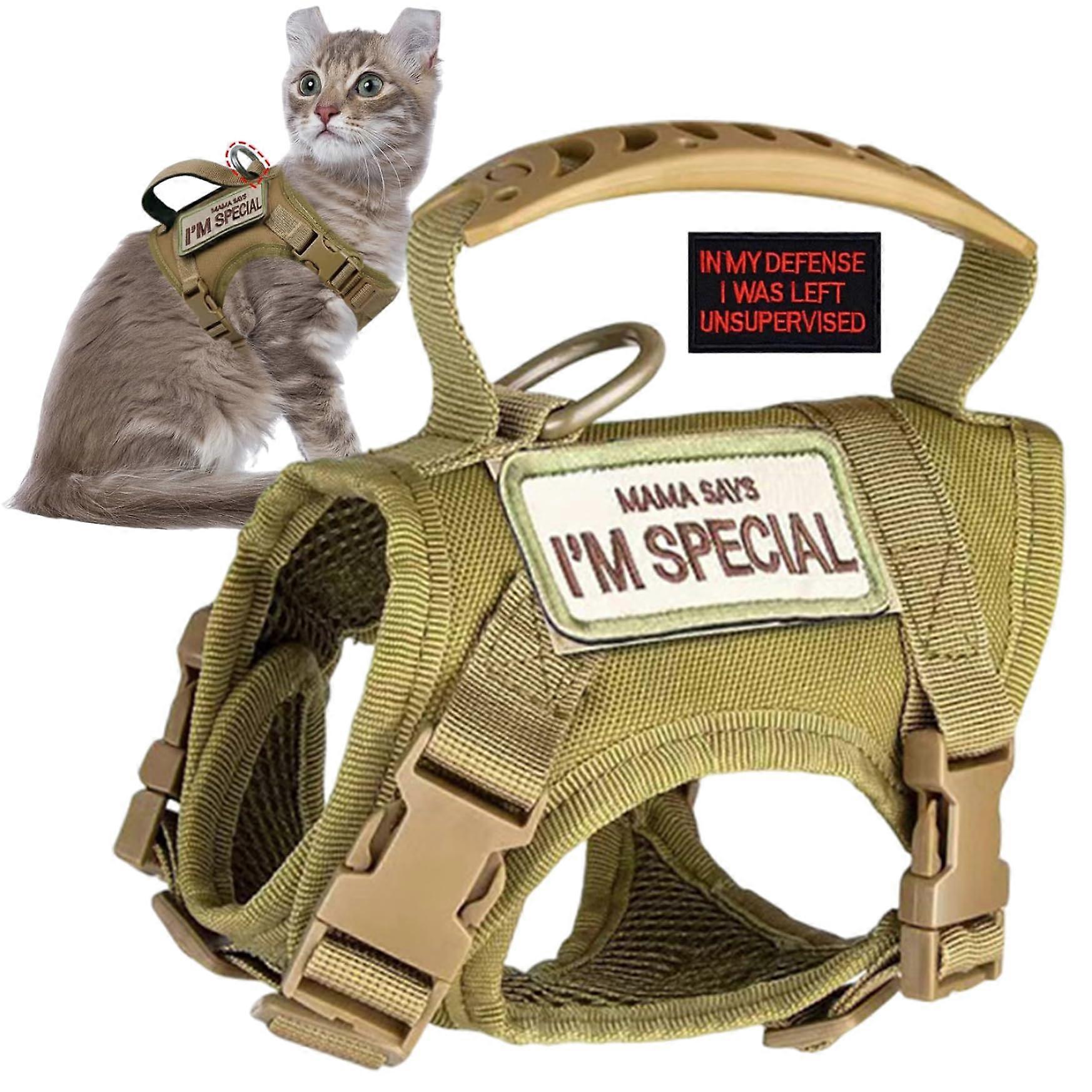 Escape Proof Dog Harness Adjustable Shock Absorbing Vest for Large Cats and Small Dogs, Comfortable and Secure Fit
