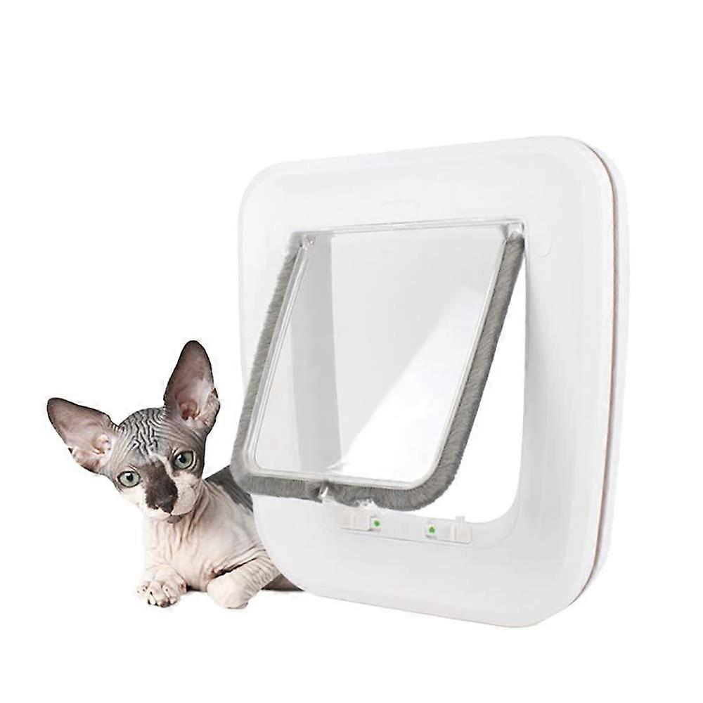 Cat Flap, Dog Flap, 4 Locking Options, Telescopic Frame, Weatherproof, Quiet