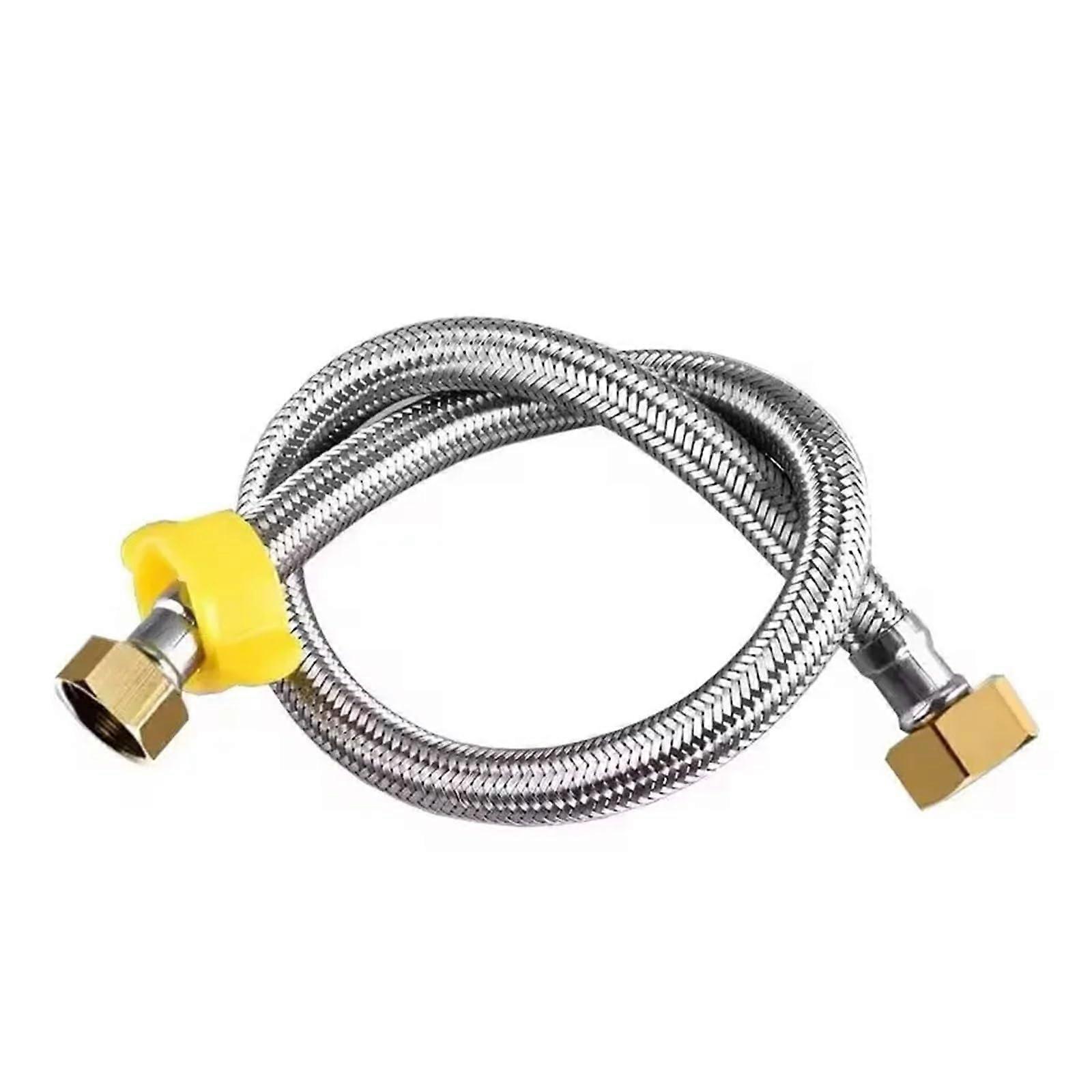 Improved explosionproof flexible stainless steel hose with nylon braid, G1/2 inch, heatresistant faucet spray hose for bathroom (C, 80cm) 80cm C