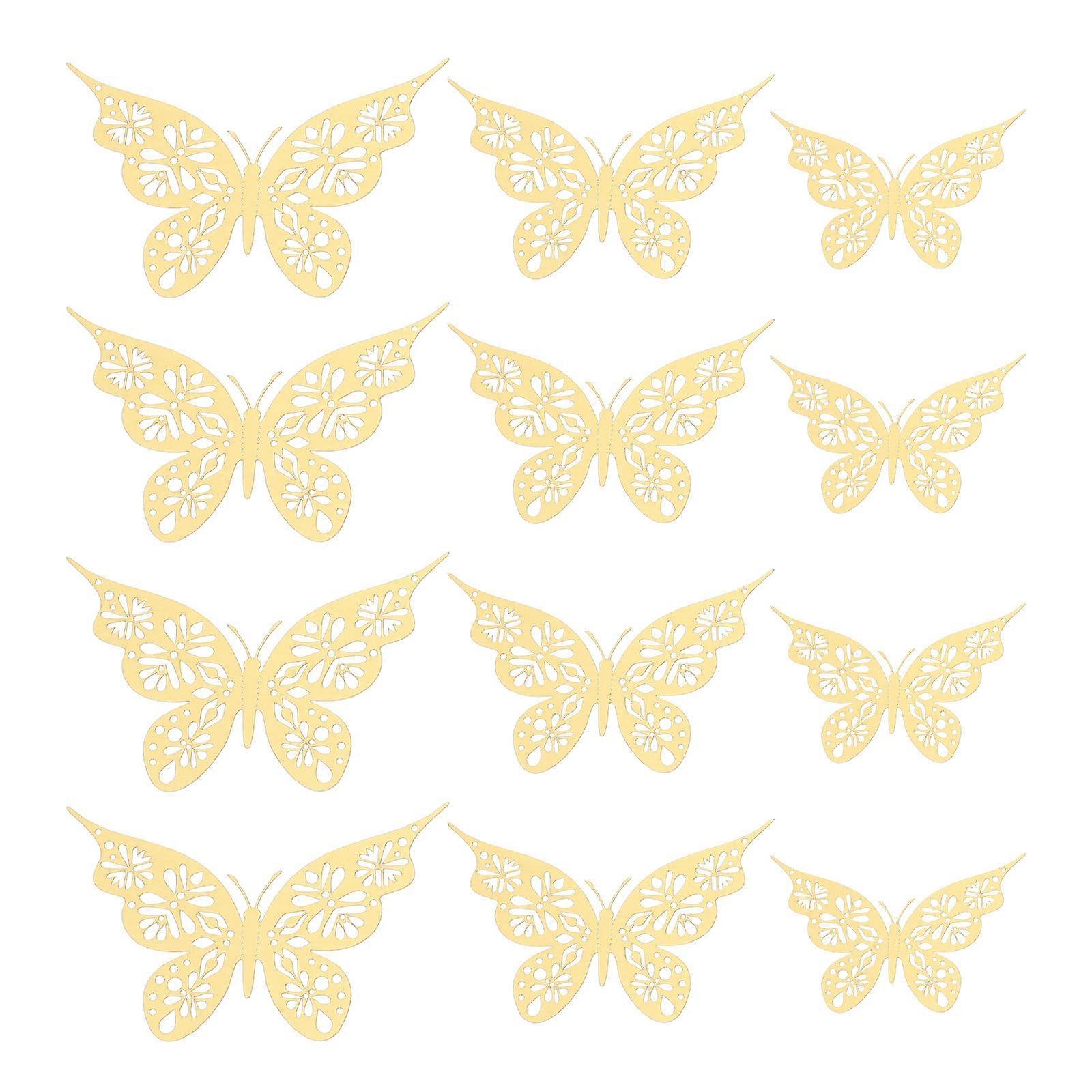 Party Decorations Paper Crafts DIY Craft Dinner Table Decor Gold 24Pcs