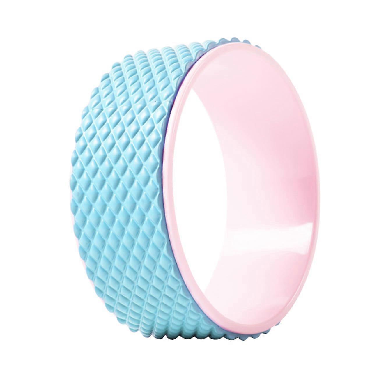 Yoga Wheel for Backbend Training, Mother of Pearl Pilates Circle, Blue Yoga Wheel for Flexibility and Stability