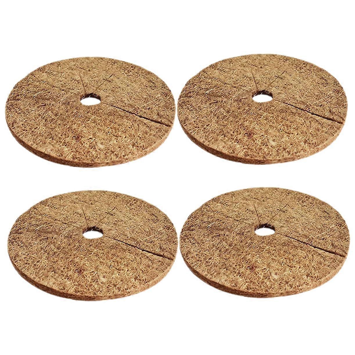 Coconut Fiber Plant Protection Mats Round Mulch Discs for Garden and Potted Plants, 30cm Diameter Eco-Friendly Weed Control