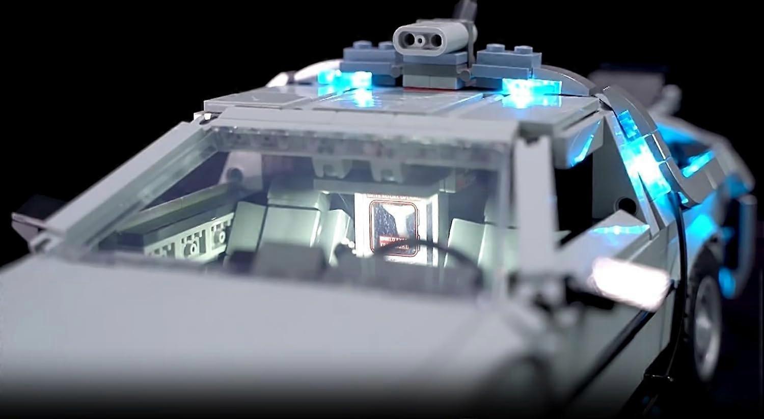 LED-lyssett til Lego Tilbake til fremtiden 10300 Tidsmaskin DeLorean -  Batteriboks, kun belysningstilbehør | Fruugo NO, image size:1500x823
