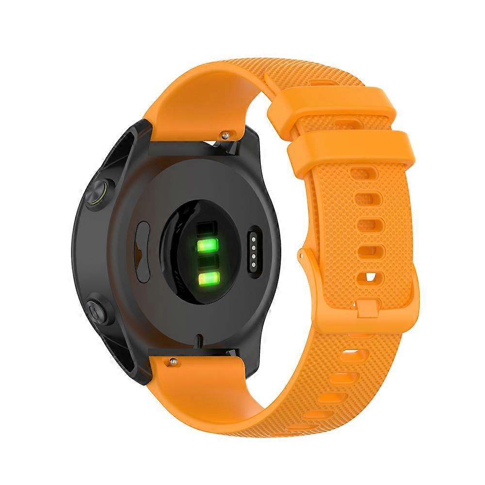 Grid Texture Silicone Replace Watch Band 22mm for Garmin Forerunner 745
