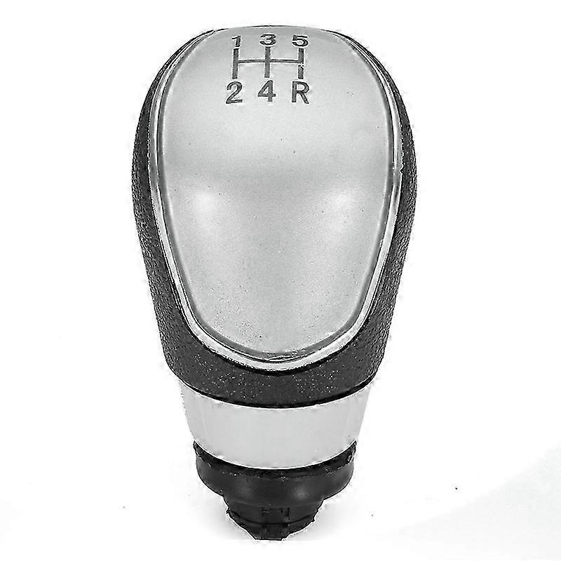 5-Speed Manuel Gearskifteknop til Ford Focus 2 MK2 MK3 MK4 MK7 Mondeo Galaxy Fiesta - Stilfuldt Sølv & Sort Biltilbehør