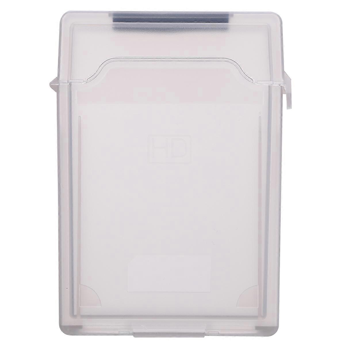 2.in HDD SSD Protective Case Portable Protective Box Plastic Moisture-Proof SSD Hard Disk Protector Dustproof Light Gray