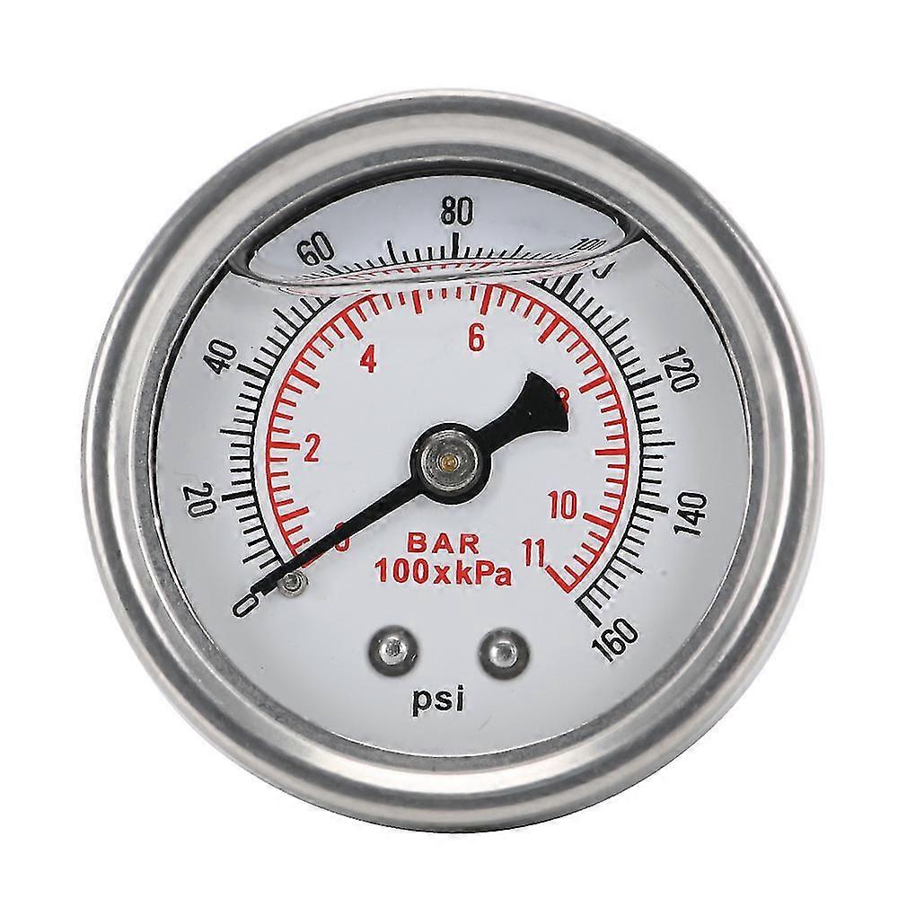 - 1/8" Npt μετρητής πίεσης καυσίμου υγρό 0-100 psi / 0-160psi μετρητής πίεσης λαδιού μετρητής καυσίμου μαύρο / λευκό πρόσωπο -og33