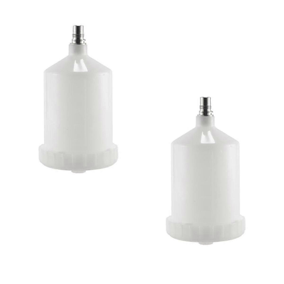 2 pezzi da 600 ml di tazza per vernice HVLP in plastica per spruzzatore Sata, connettore per spruzzatore a getto di vernice