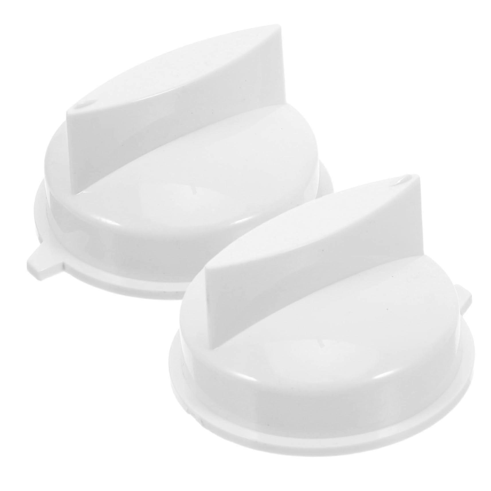 2 Dshaped microwave buttons replacement for microwave and electric stove, durable and userfriendly, compatible with various devices.