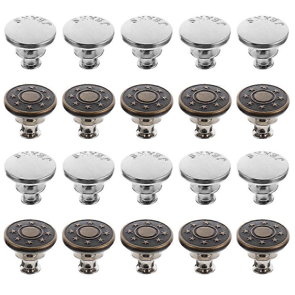 Detachable Jeans Buttons High Toughness Material Reusable Nail 7x1 7cm 20 Pcs