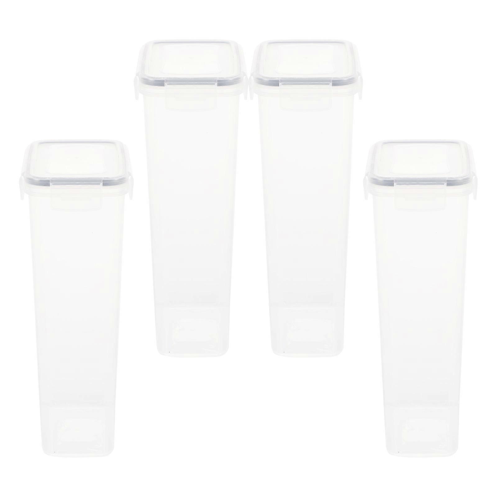 Transparent PP Grain Canisters with Lids for Storage Use Set of Containers 0.5L 1L 1.5L 2L
