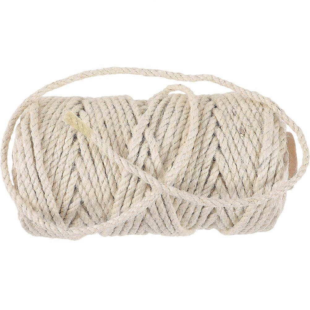 Sisal Rope Cat Tree Rope for Scratching Post Replacement 1 Roll White