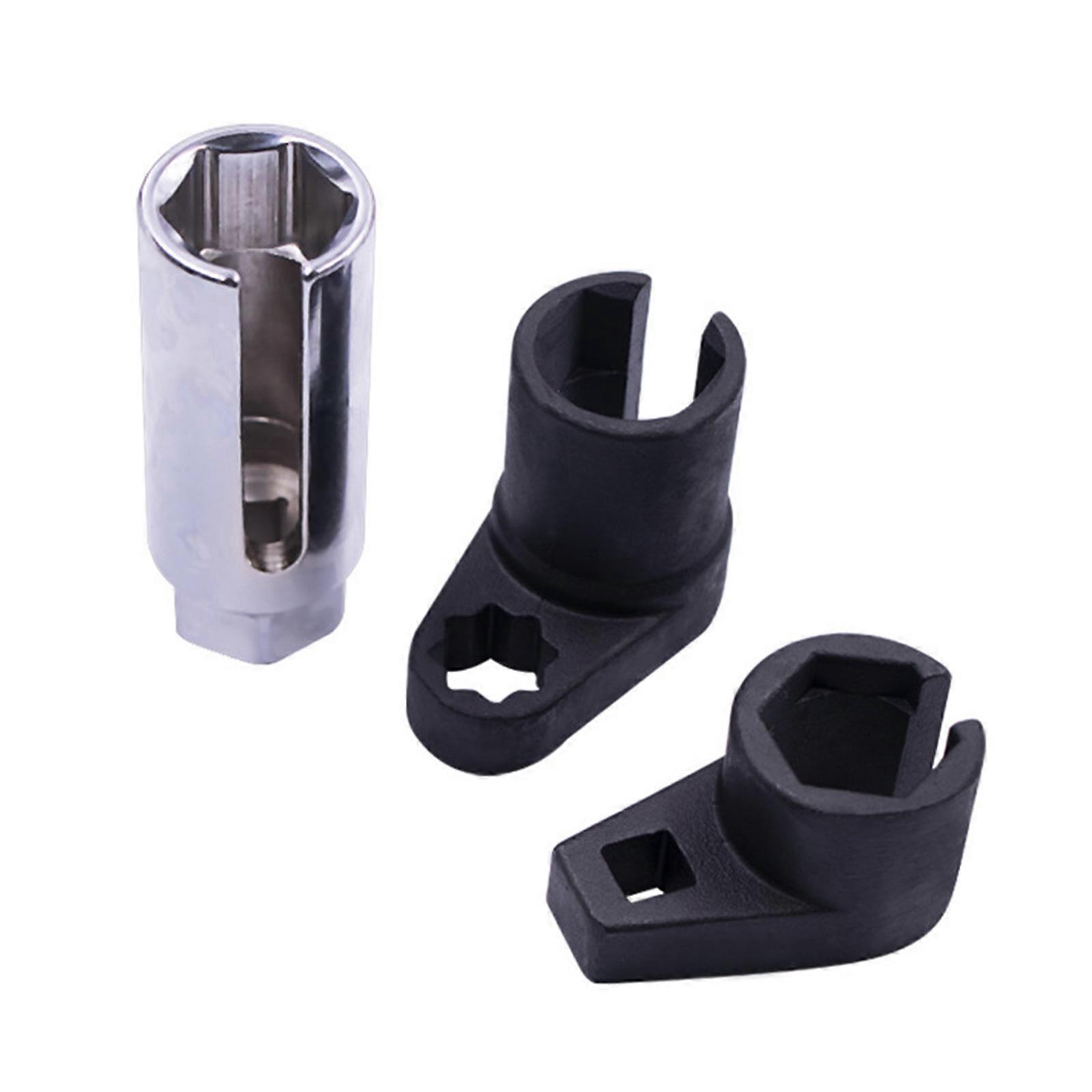 3pcs 7/8" 22mm Socket Oxygen Socket Auto Wrench Removal Installation Tool 1/2" and 3/8" Drive Multicolor