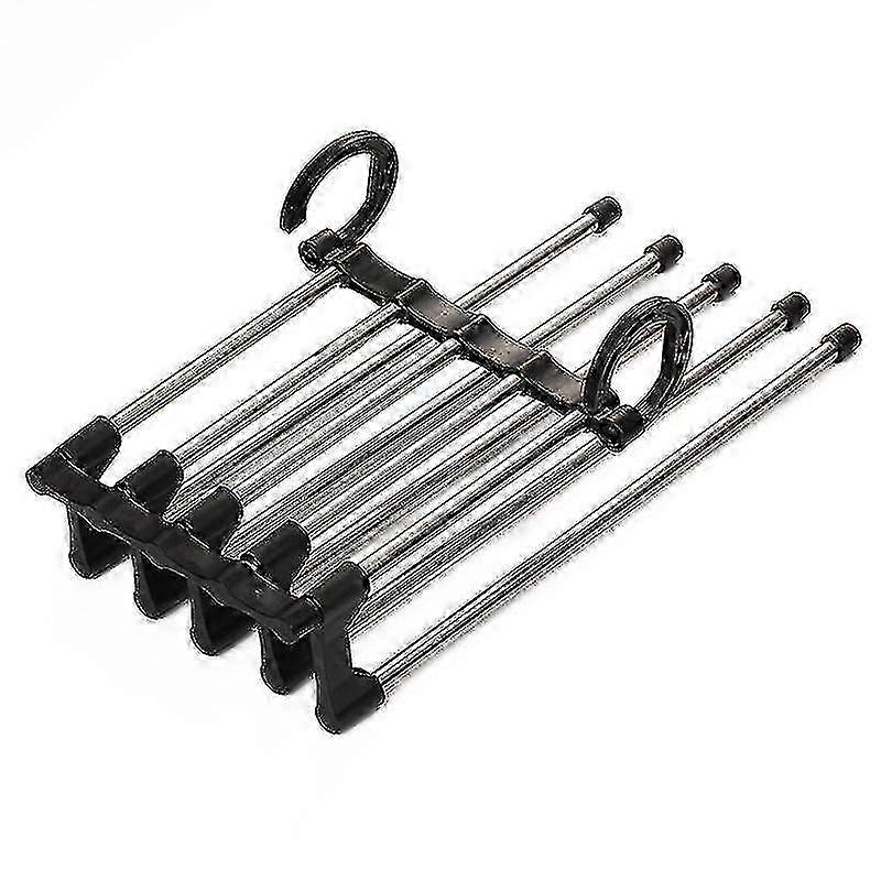 Space-Saving Stainless Steel Trouser Hangers