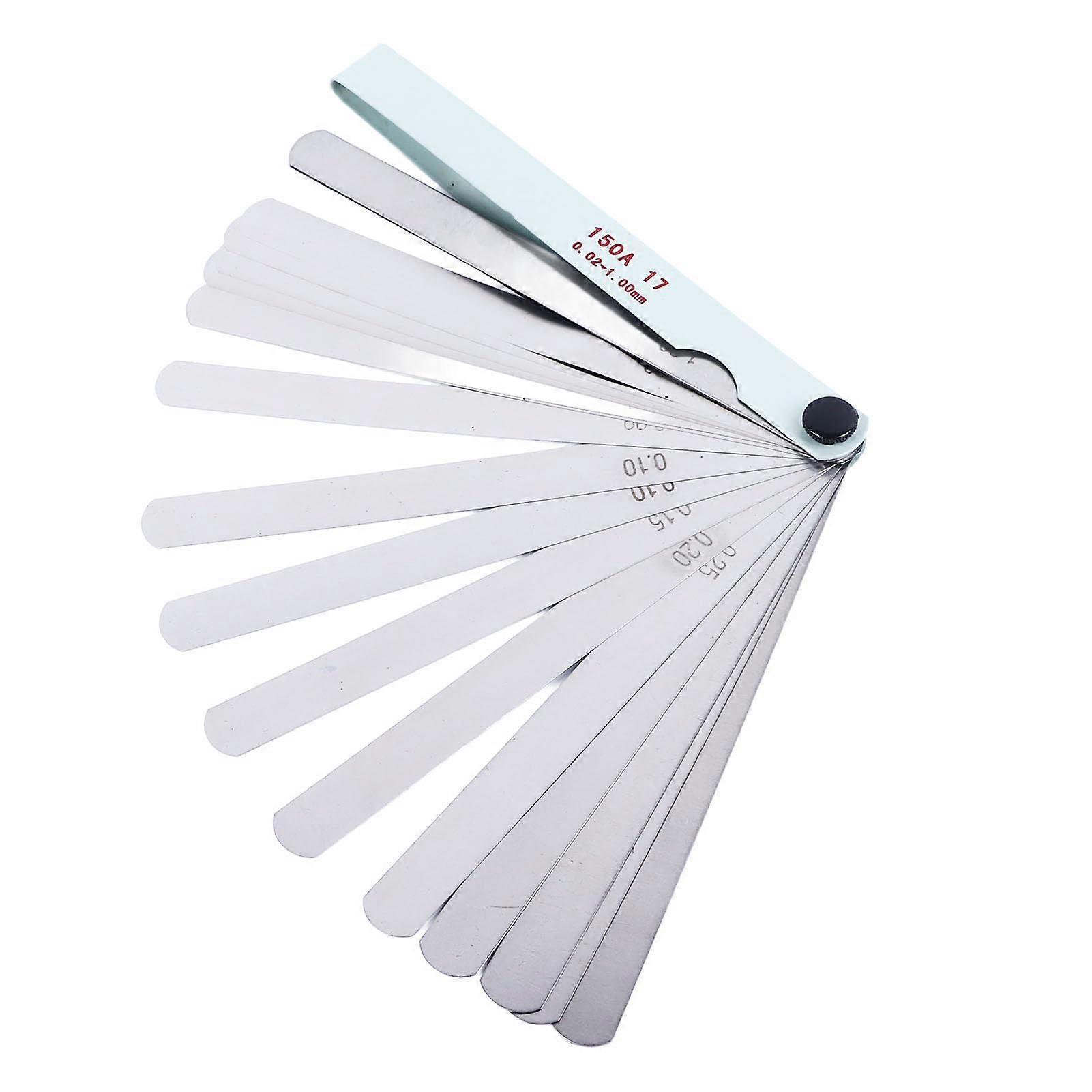 Feeler gauge, Feeler Gauge Metric Spark Tool Feeler Gauge Set made of stainless steel 17 blades from 0.02 mm to 1 mm gap measuring tool for measuring.