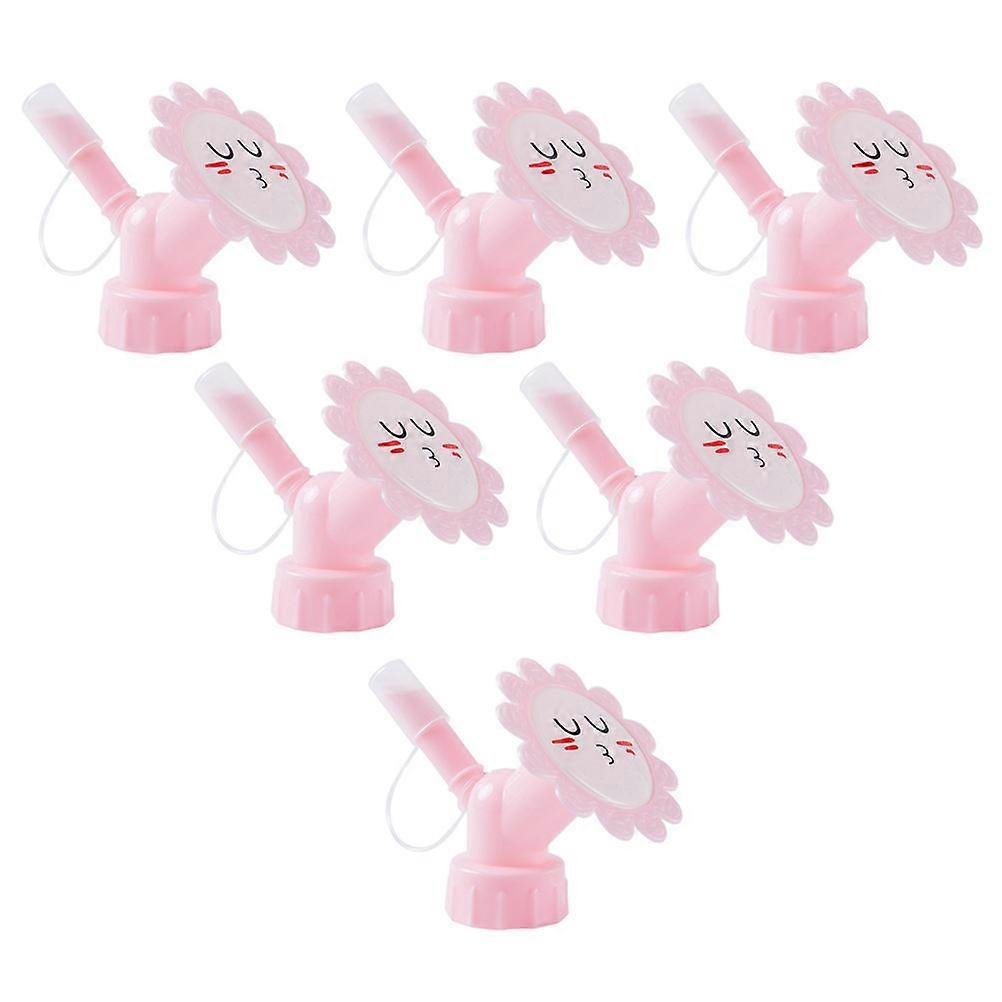 6pcs Cartoon Water Bottle Sprinkler Heads Creative Watering Tool for Plants and Flowers, Easy to Install, Fun Expressions Included for Home