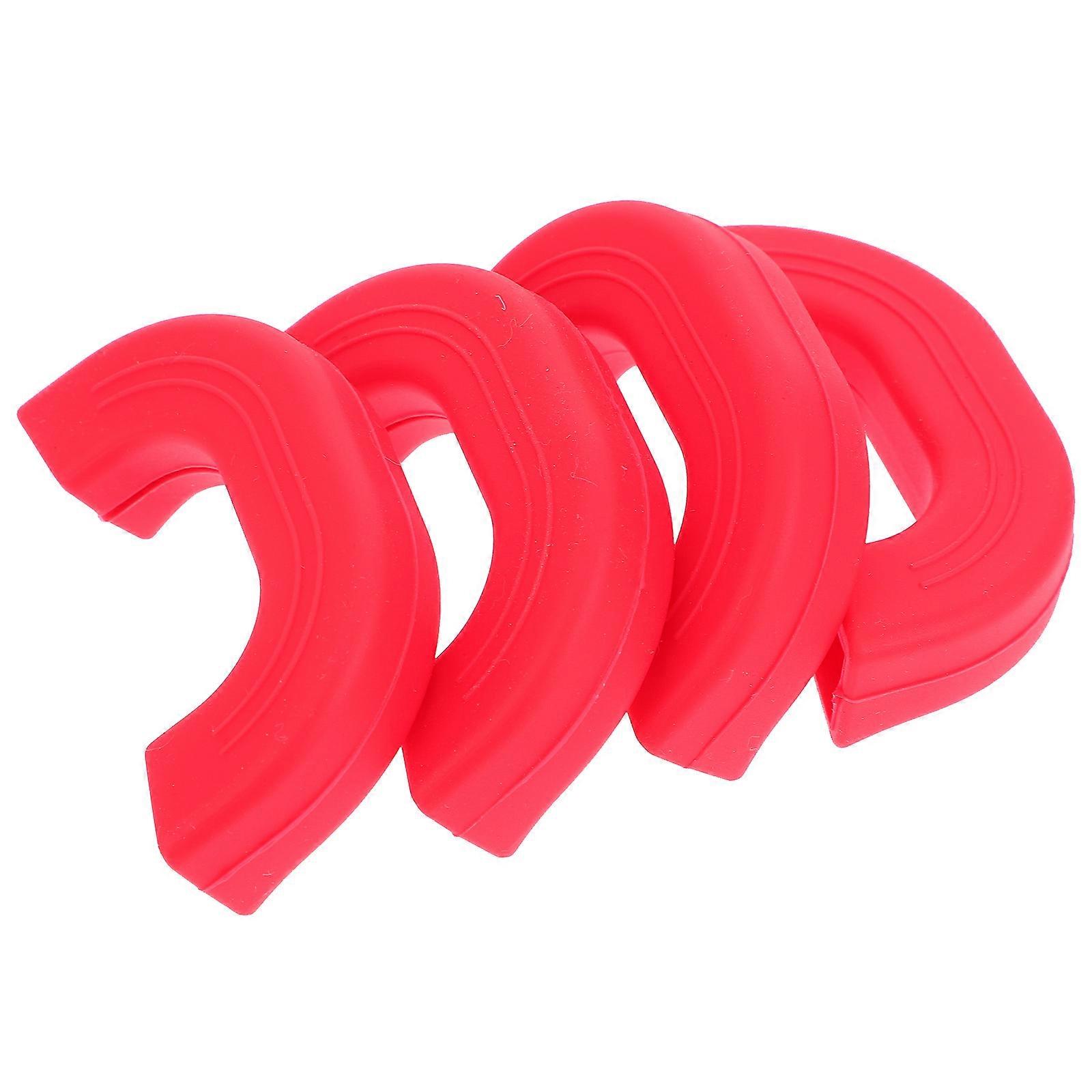 Heat Insulated Pot Grip Silicone Cookware Handles Kitchen Use Square Shape 4Pcs