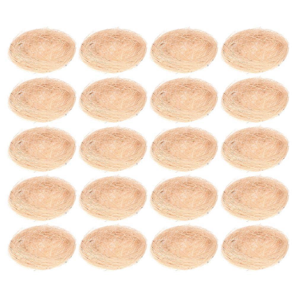 20PCS Artificial Bird Nests Simulation Decorative Lightweight Durable Photo Props for Home Wedding Party Table Decoration DIY Micro Landscape Craft