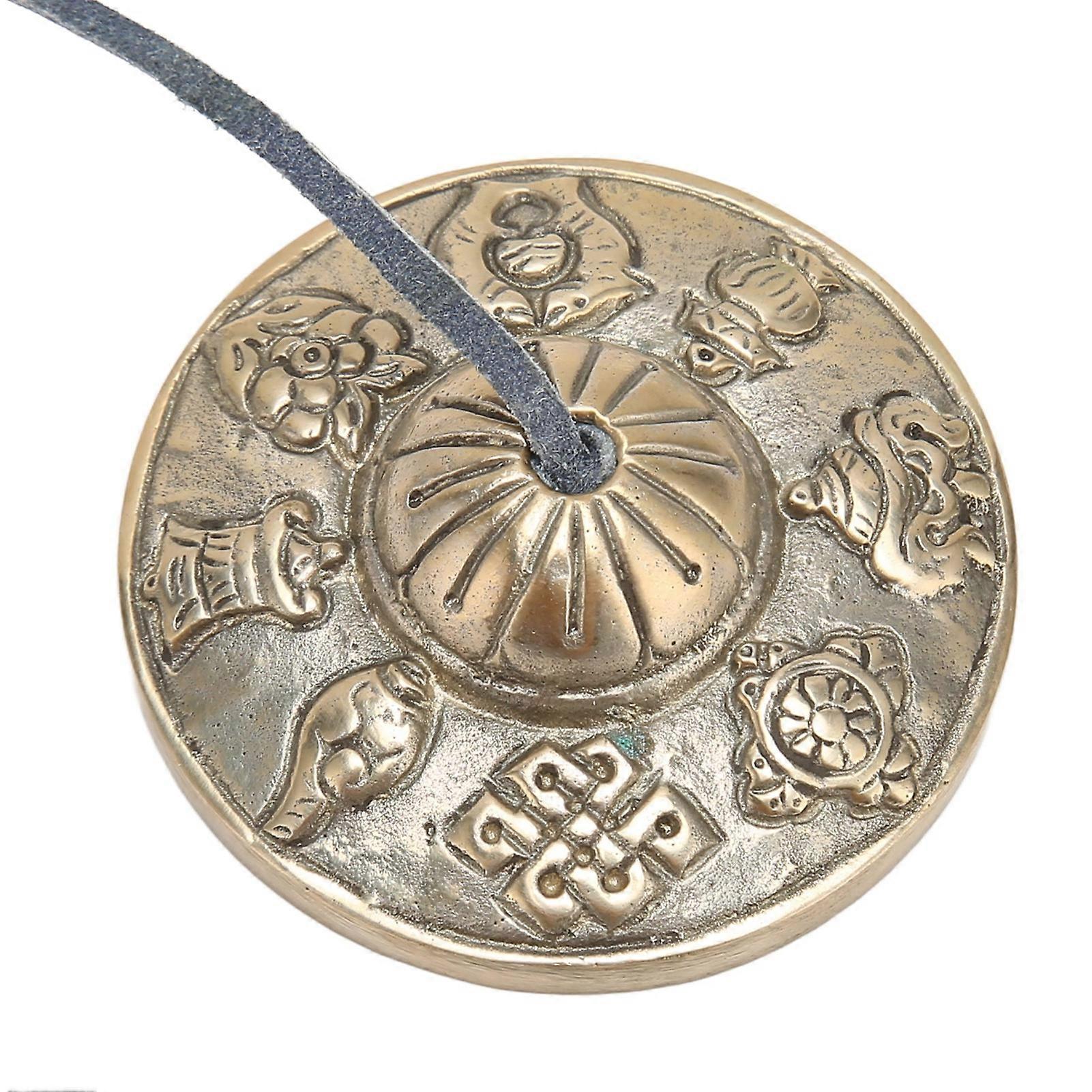 Tibetan Cymbals Auspicious Patterns Good Luck Powerful Sound Penetration Handcraft Tibetan Bells