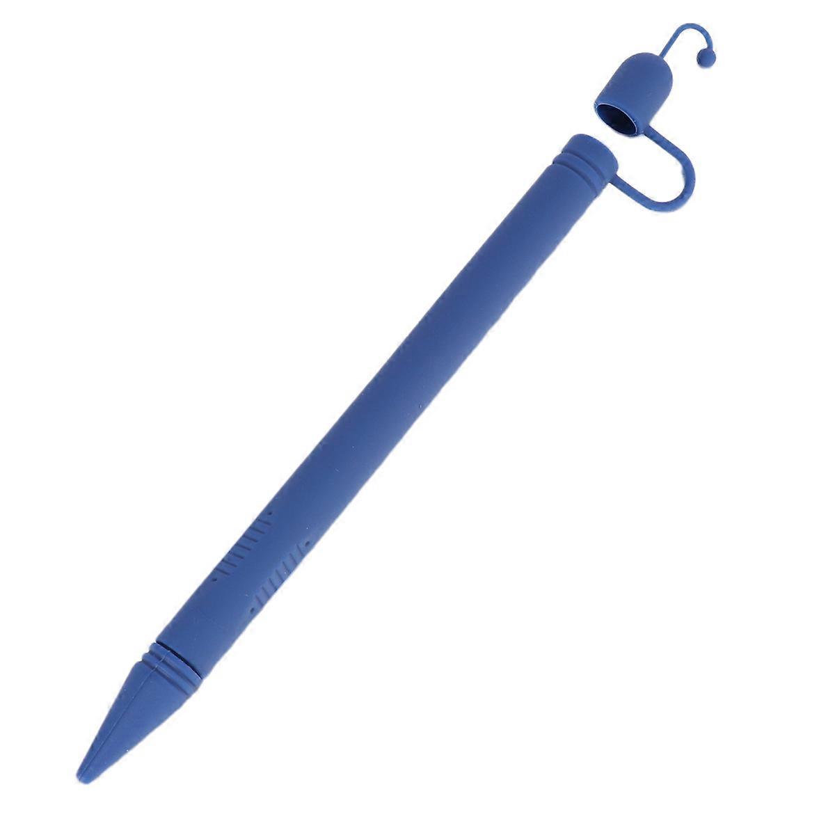 Stylus Protective Cover for Pencil, Silicone Grip Sleeve with Lost Feature, Blue, Lightweight and Portable Design to Reduce Finger Fatigue and
