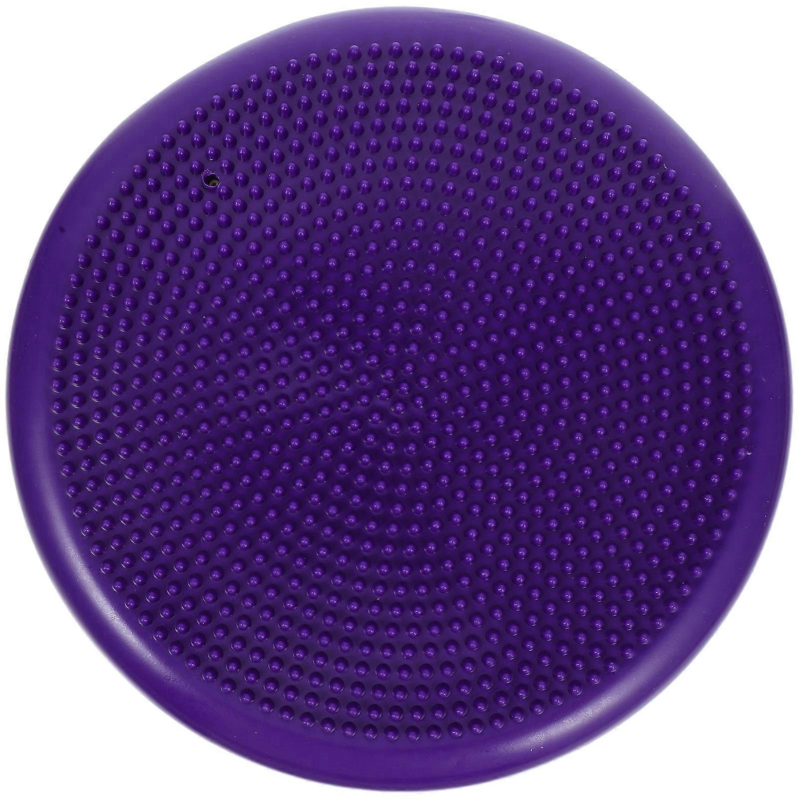 Inflated Stability Wobble Cushion Extra Thick Disc for Improving Core Strength Relieving Back Pain (Purple)