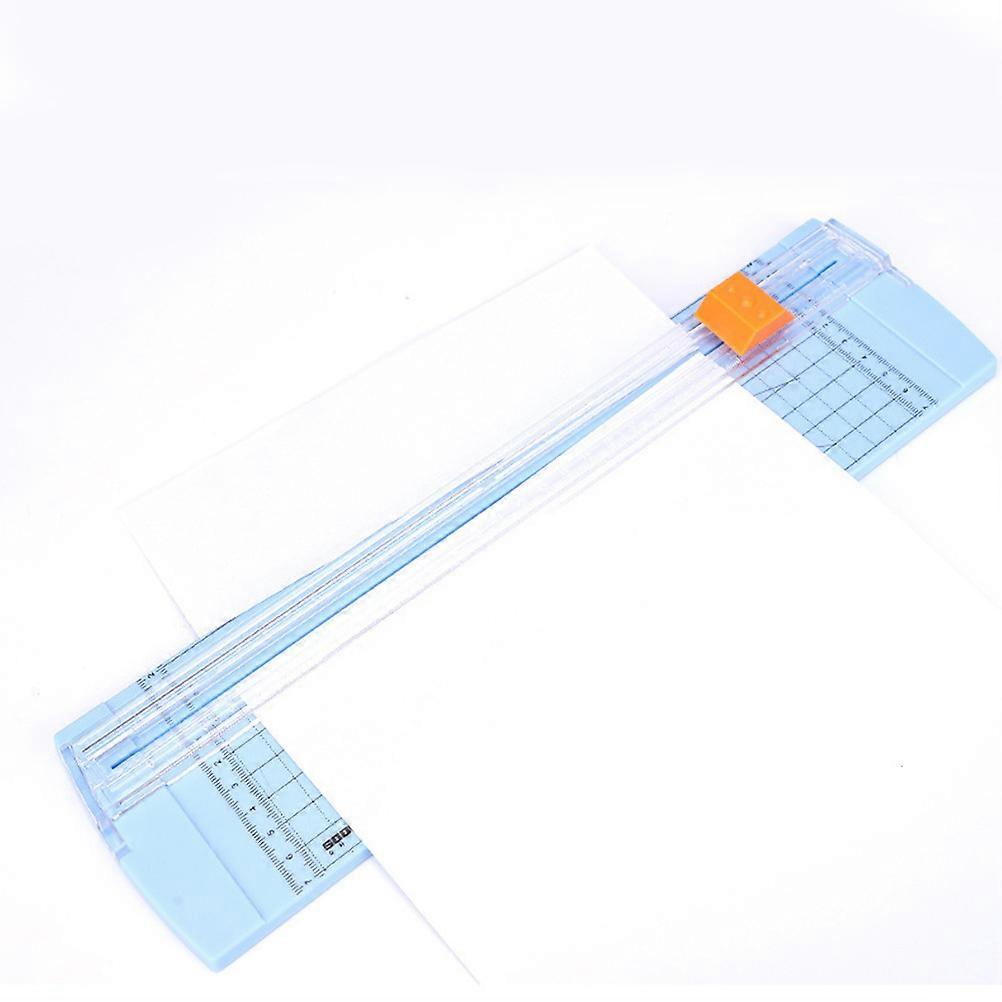 Mini Plastic Paper Cutter for Office School Use A4 Size Blue Color